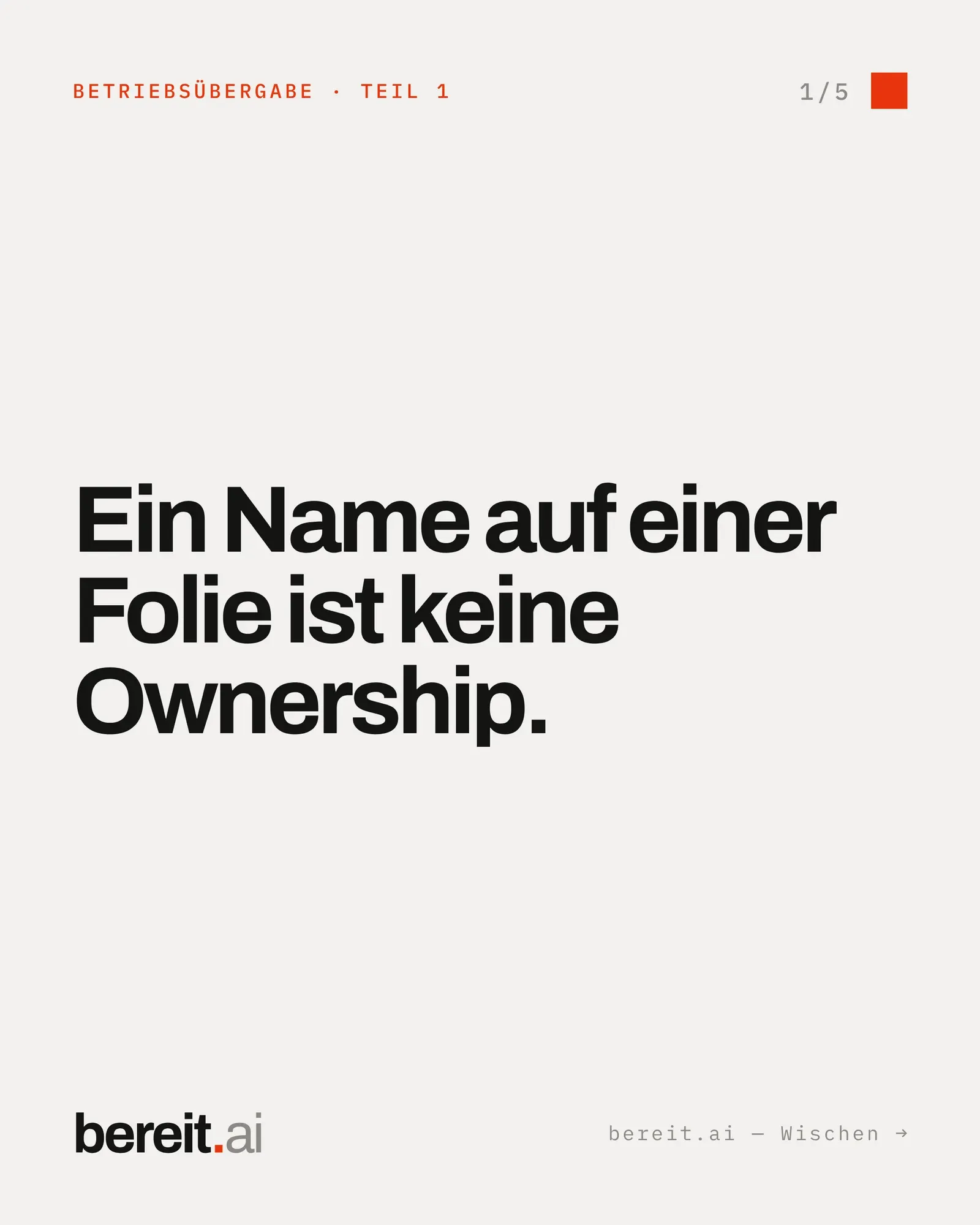 Wer besitzt den Use-Case? — 1