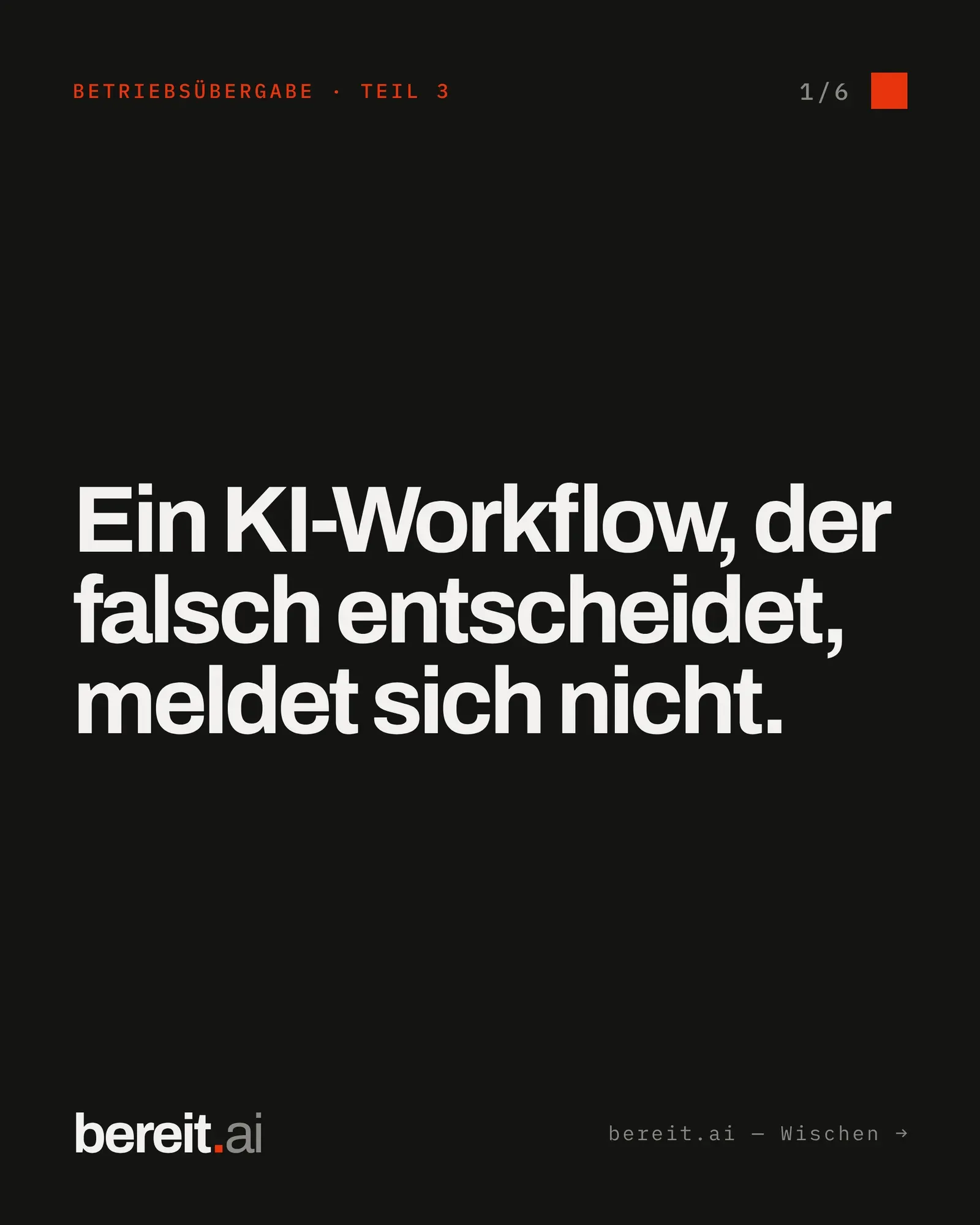 Der erste Fehlerfall — 1