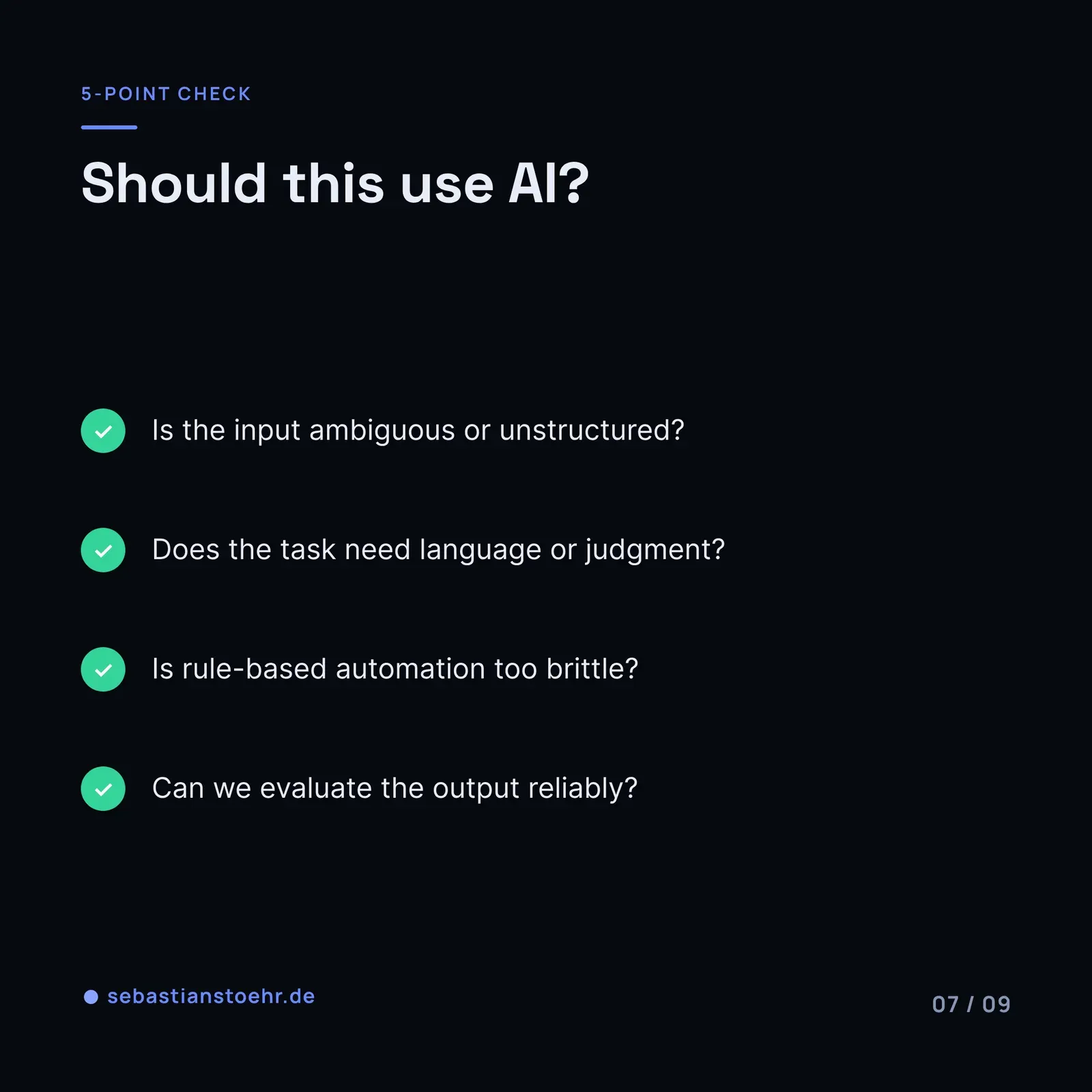 Is this actually an AI problem? — 7