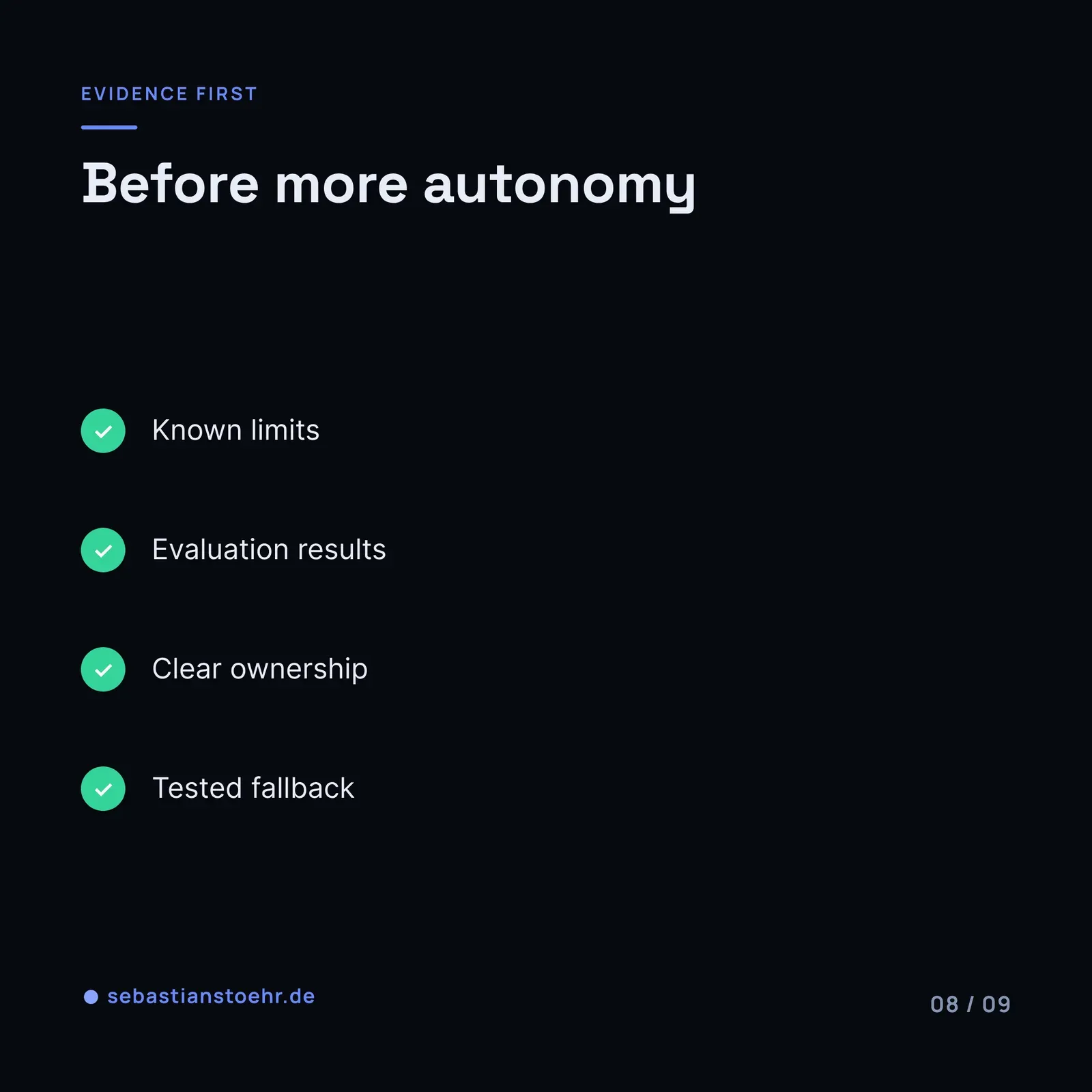 From pilot to production — 8
