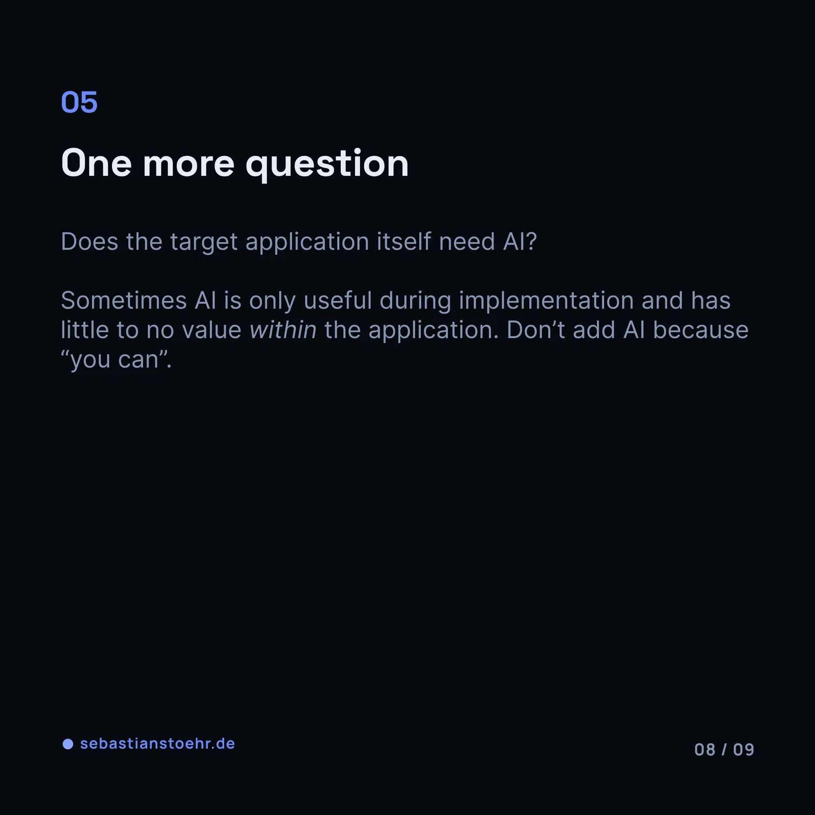 Is this actually an AI problem? — 8