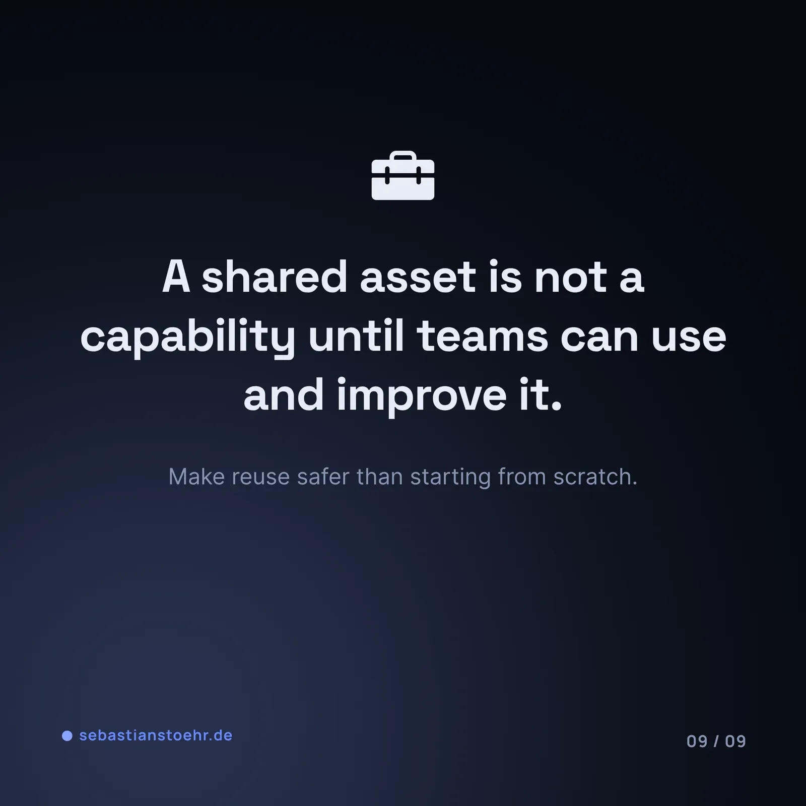 From Shared AI assets to capabilities — 9